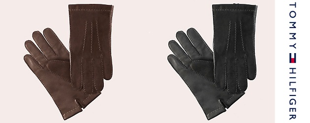 Tommy Hilfiger Cashmere lined Leather Gloves