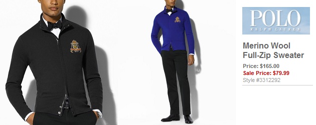 Ralph Lauren Merino Wool Full Zip Sweater