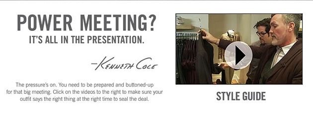 Kenneth Cole Video Style Guide Kenneth Cole Video Style Guide