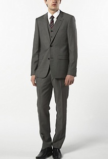TopmanSuitGrayGQ Too bad Tailoring can't fix posture. $300.