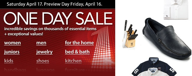 Macy’s April One Day Sale Picks – April 16 – 17, 2010