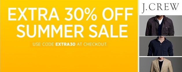 J. Crew Extra 30% off Summer Sale J. Crew Extra 30% off Summer Sale