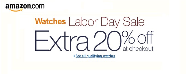 Amazon Labor Day Watch Sale – Extra 20% Off Select Watches