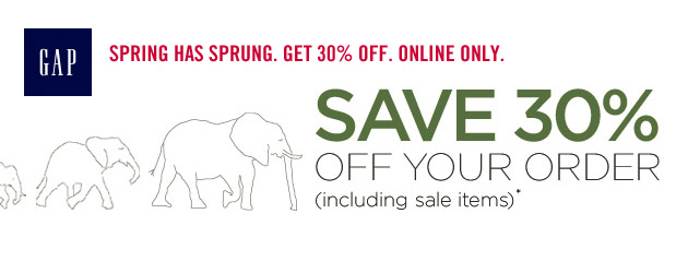 The Gap & Banana Republic 30% Off Event The Gap & Banana Republic 30% Off Event