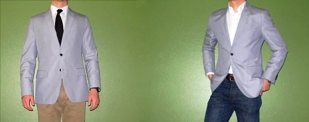 Before & After: The B.R. Micro Stripe Blazer, now 30% off Before & After: The B.R. Micro Stripe Blazer, now 30% off