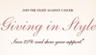 RL will give 250k to fight cancer, you get 25% off.