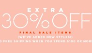 Sale section has be replenished and free shipping at $100...