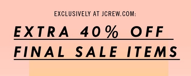J. Crew Extra 40% off Sale Items Plus free shipping on any order? Nice.<div class="addthis_toolbox addthis_default_style addthis_32x32_style" addthis:url='http://dappered.com/2013/02/j-crew-extra-40-off-sale-items/' addthis:title='J. Crew Extra 40% off Sale Items ' ><a class="addthis_button_facebook"></a><a class="addthis_button_twitter"></a><a class="addthis_button_email"></a><a class="addthis_button_pinterest_share"></a><a class="addthis_button_compact"></a><a class="addthis_counter addthis_bubble_style"></a></div>