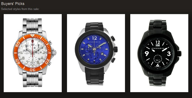 A few of the watches that will be available during the sale