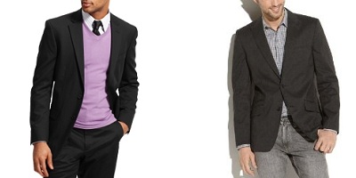 Suit jackets go with suits, blazers can be worn with jeans.