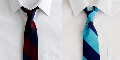 J. Crew's perfect width and perfectly styled ties