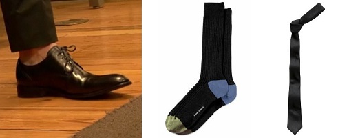 For a wedding wear socks, and a simple tie.