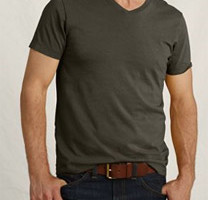 Men and V Neck T-shirts.  Too Metro?