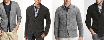 Cardigans and men.  Too Mr. Rogers?
