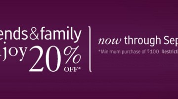 Endless Friends & Family Sale – 20% off plenty