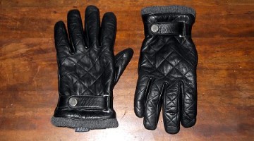 The Splurge:  Quilted Leather Moto Gloves
