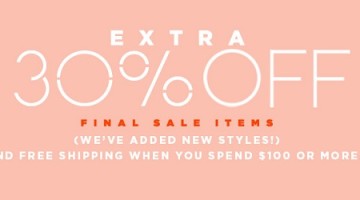 J. Crew Extra 30% off Sale + Free Shipping