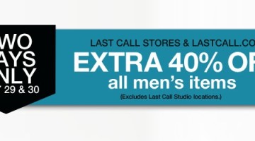 Quick Picks: Extra 40% off All Men’s LastCall.com