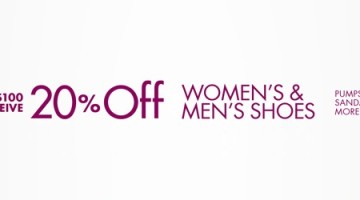 20% off $100+ Select Amazon Shoe Sale