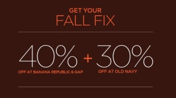 40% Off BR & Gap, 30% Off Old Navy Fall Preview