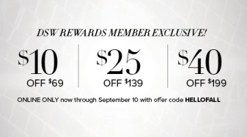 DSW Tiered Sale: $10, $25, or $40 off