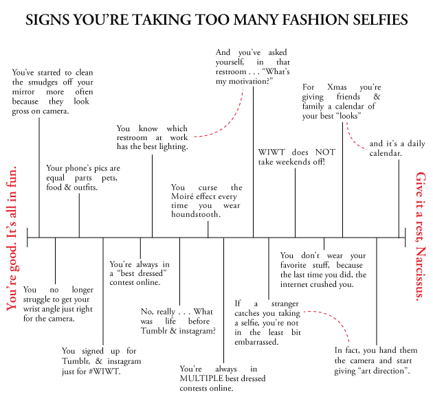 Signs youre taking too many selfies by Dappered.com