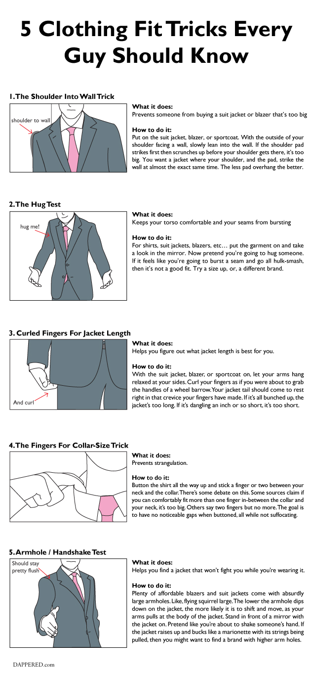 5 Clothing Fit Tricks by Dappered.com