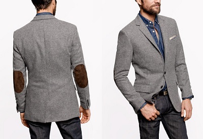 Tweed with elbow patches