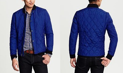 BR Quilted Blue Bomber on Dappered.com