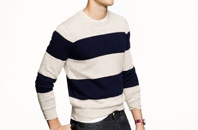 Rugby Stripe Cotton Sweater on Dappered.com