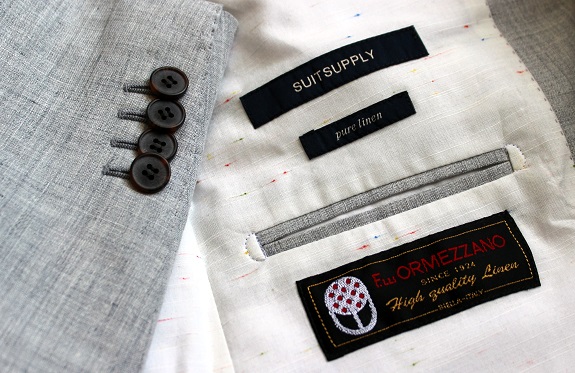 Suitsupply linen lining / Dappered.com