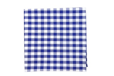 royal blue gingham pocket square by thetiebar on Dappered.com