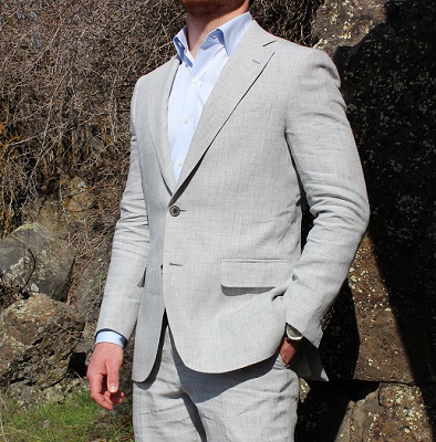 Suitsupply Grey Linen Suit on Dappered.com