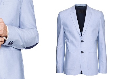 H&M Half Lined Blue Cotton Blazer - part of this month's Most Wanted Affordable Style on Dappered.com