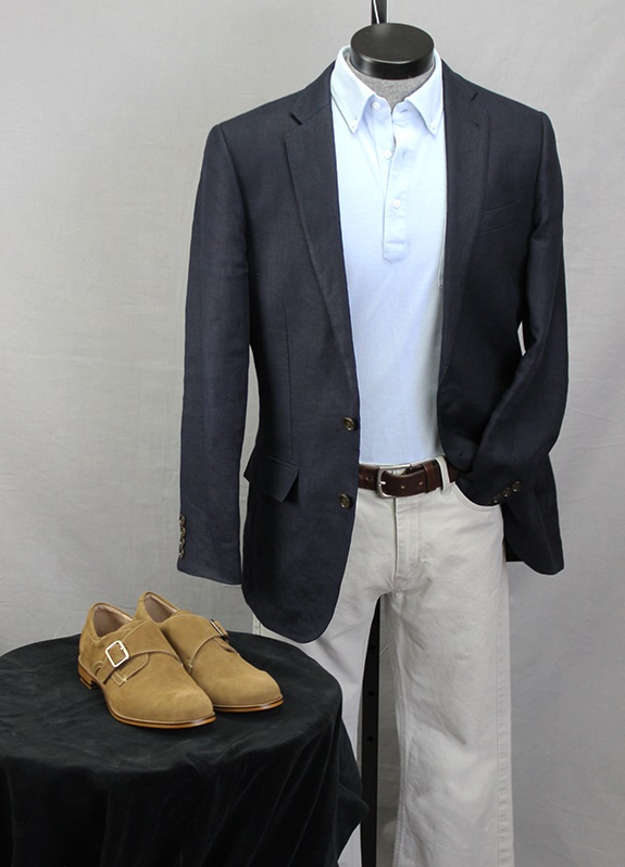 Aston Grey Suede Monks with Business Casual