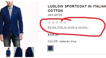 Offered Without Comment: JCrew.com now taking customer reviews