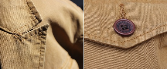 AE Field Jacket details - reviewed on Dappered.com