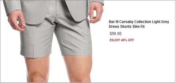 macys bar III short suits