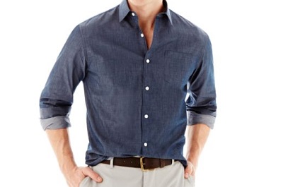 Claiborne Chambray Button Up on Dappered.com