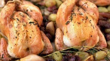 Make It For Your Date: Roasted Cornish Game Hens and Grapes