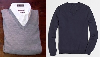 Slim Fit J. Crew Factory Merino V Necks - The $1500 Wardrobe 2014 on Dappered.com
