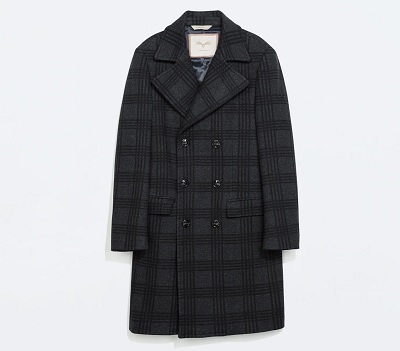 Zara Grey Check Wool Blend Coat | Best Affordable Outerwear on Dappered.com
