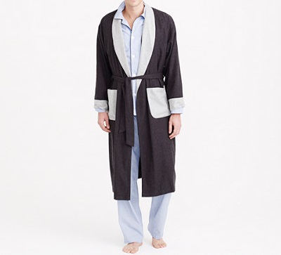 Heather Contrast Flannel Robe | Dappered.com