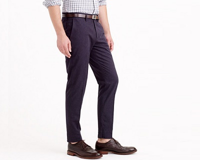Bowery Slim Pant in Brushed Herringbone Cotton | Dappered.com