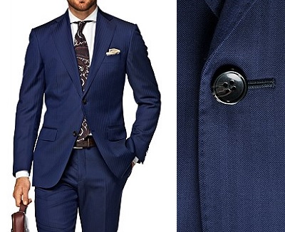 Suitsupply Blue Herringbone Napoli | The Most Wanted on Dappered.com