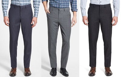 Wallin & Bros. Wool Flannel Flat Front Trousers | Dappered.com