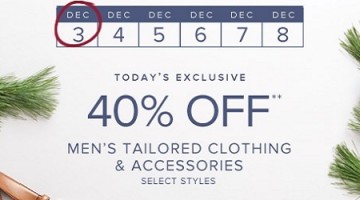 Brooks Brothers 40% off Accessories & Suits/Sportcoats