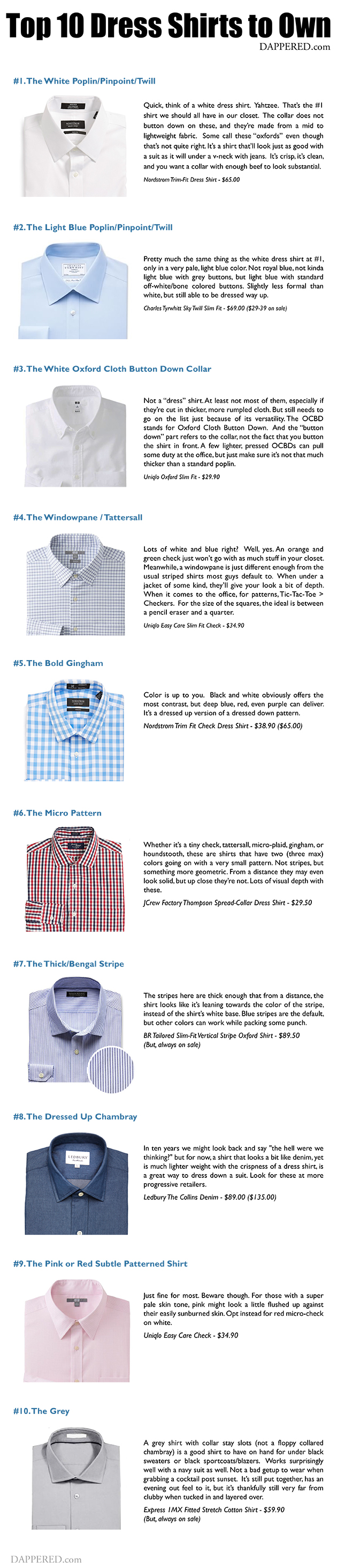 The Top 10 Types of Dress Shirts to Own | Dappered.com
