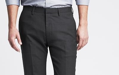 BR Tailored Slim-Fit Charcoal Wool Dress Pant | Dappered.com