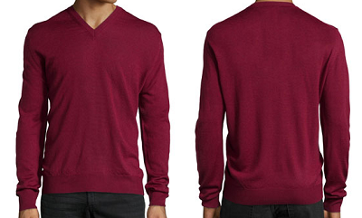 Neiman Marcus V-Neck Wool-Blend Sweater | Ask A Woman on Dappered.com